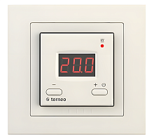 Терморегулятор электронный Terneo st unic для рамок Unica 3.6кВт 16А бежевый картинка 